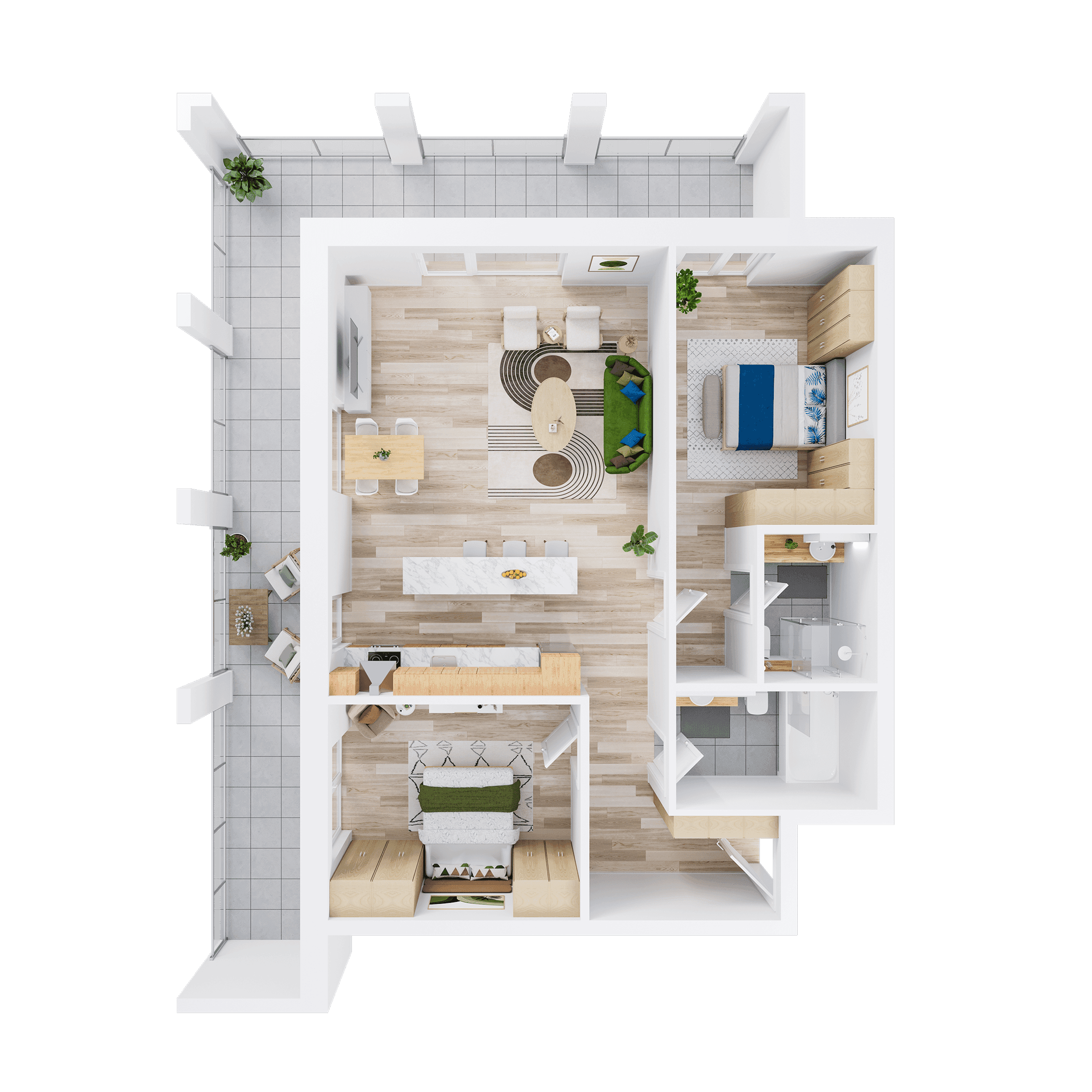 Plan apartament A 103