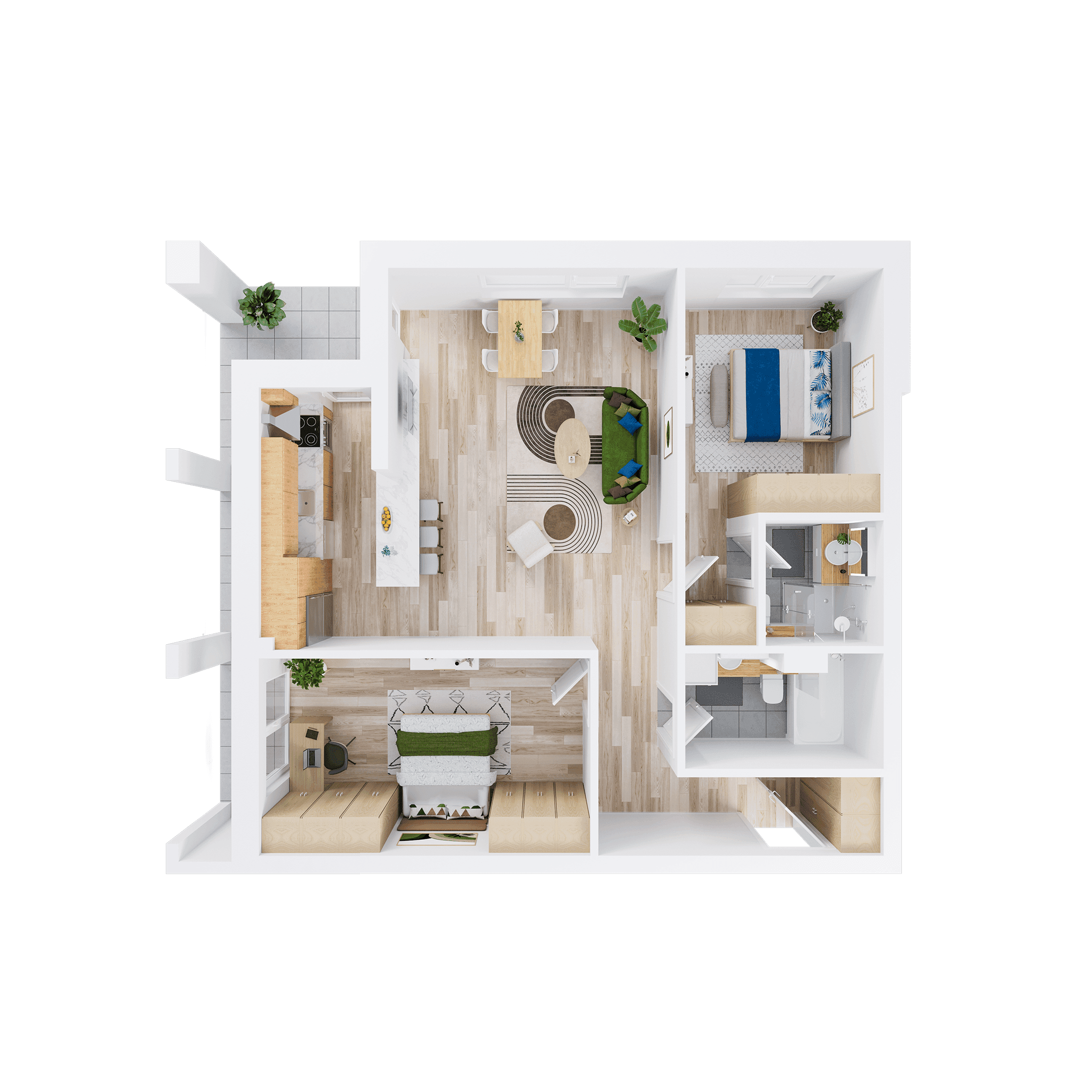 Plan apartament D 104