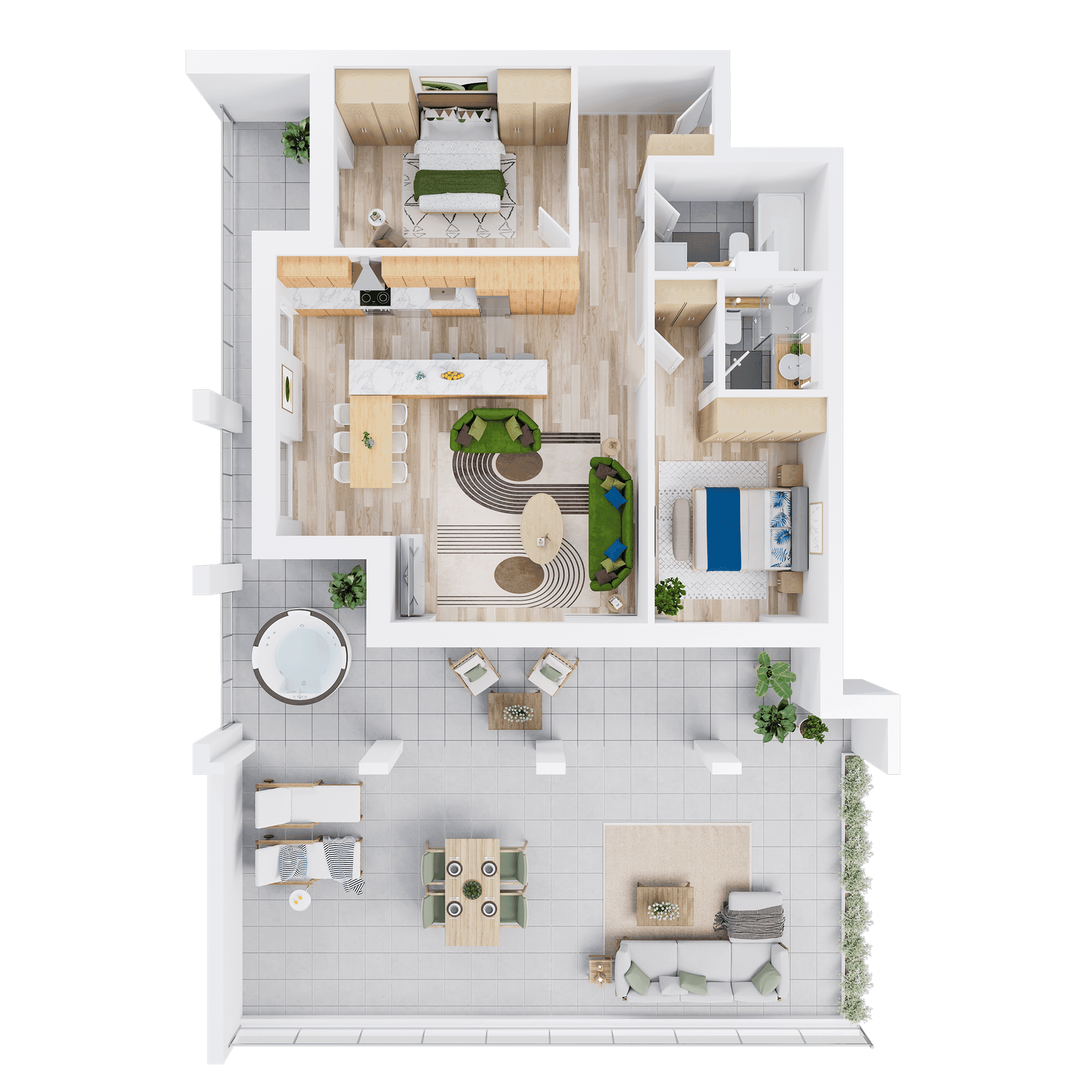 Plan apartament D 103