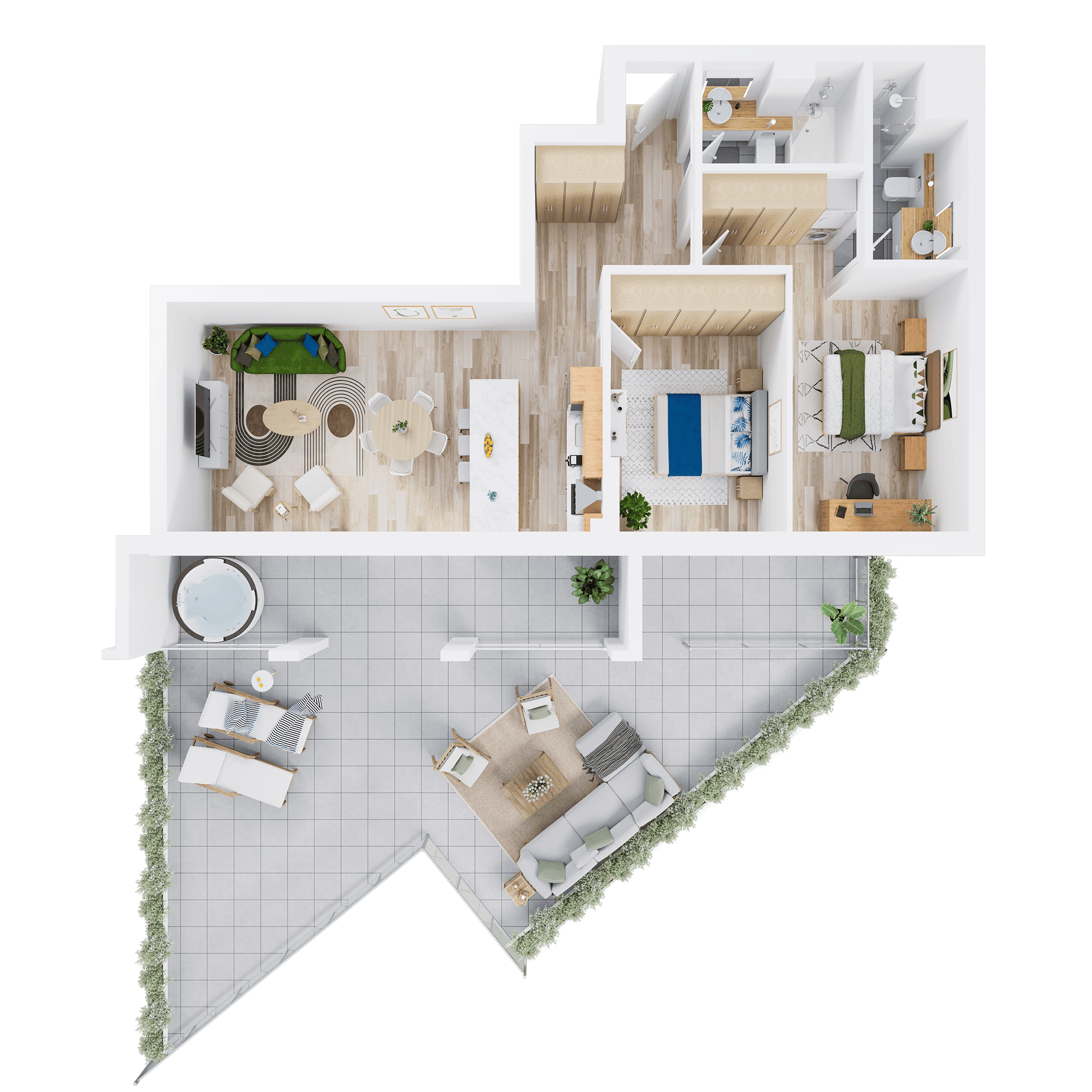 Plan apartament A 114